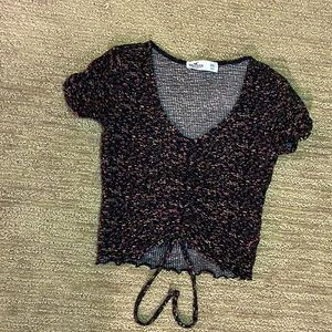 XXS top from hollister - ribbed - floral design